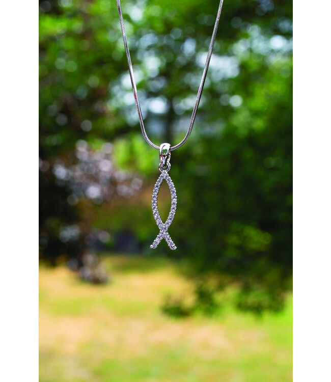 Pendant Necklace - Ichthus | 【吊墜系列】水晶魚項鍊