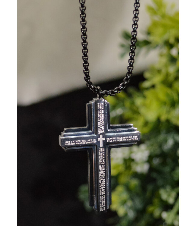 Just for Him Jewelry - Lord's Prayer Necklace | 【男士系列】主禱文十字架項鍊