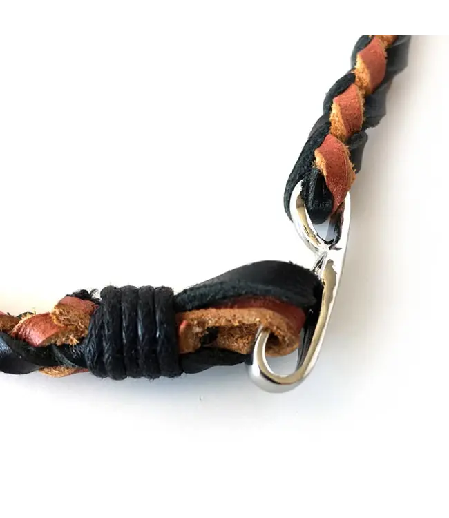 Leather Bracelet Collection - Braided Cross Bracelet | 真皮編織十字架手鍊