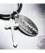 Cross Rhodium Metal Finish Forgiven Tag Black Cord Necklace | 鍍銠金屬十字架 Forgiven Tag 黑色繩子項鍊