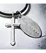 Cross Rhodium Metal Finish Forgiven Tag Black Cord Necklace | 鍍銠金屬十字架 Forgiven Tag 黑色繩子項鍊