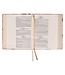 Peach Floral Margo Collection Faux Leather King James Version Note-taking Bible - Proverbs 31:25