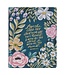 Teal Floral Ally Collection Large Print Faux Leather King James Version Note-taking Bible - Matthew 22:37