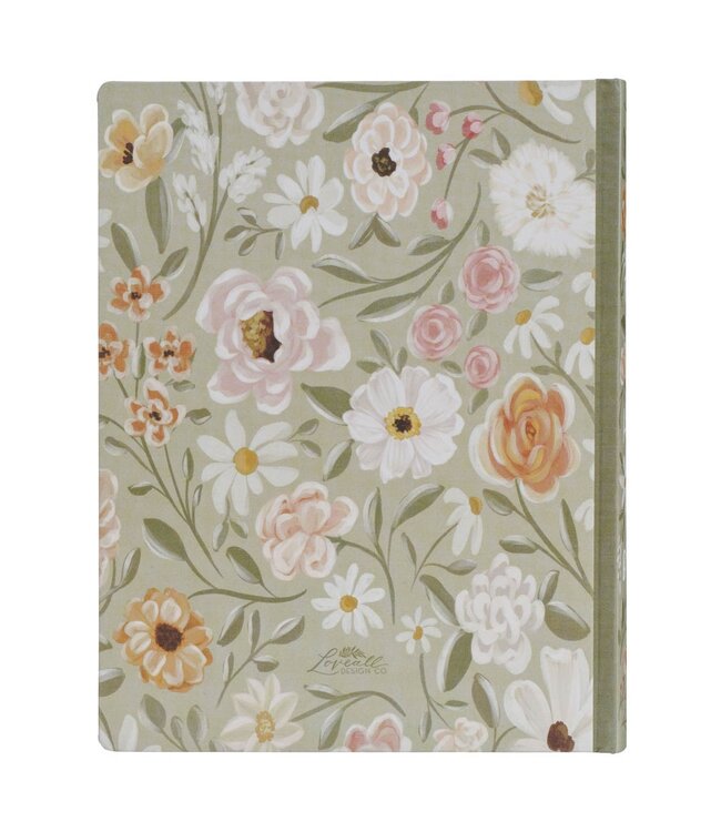 Sage Green Floral Hardcover Amelia Collection Large Print King James Version Note-taking Bible - Luke 22:42
