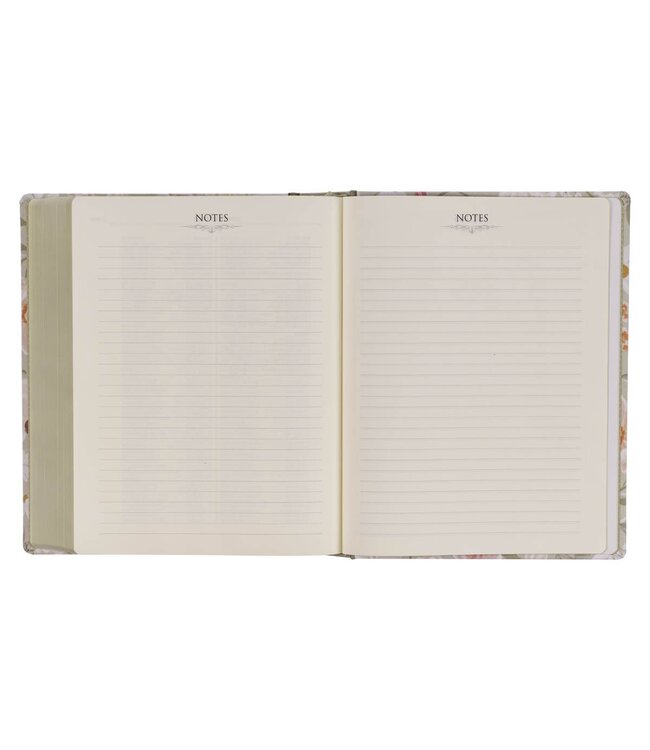 Sage Green Floral Hardcover Amelia Collection Large Print King James Version Note-taking Bible - Luke 22:42