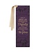 Strength and Dignity Purple Rose Faux Leather Bookmark' - Proverbs 31:25 | 仿皮革書簽