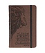 Strength and Defense Lion Walnut-Brown Faux Leather Hardcover Notebook with Elastic Band Closure - Exodus 15:2 | 仿皮精裝筆記簿，附鬆緊帶封口