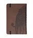 Strength and Defense Lion Walnut-Brown Faux Leather Hardcover Notebook with Elastic Band Closure - Exodus 15:2 | 仿皮精裝筆記簿，附鬆緊帶封口