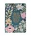 Love the Lord Teal Floral Faux Leather Journal with Zipper Closure - Matthew 22:37 | 拉鍊式仿皮面筆記本