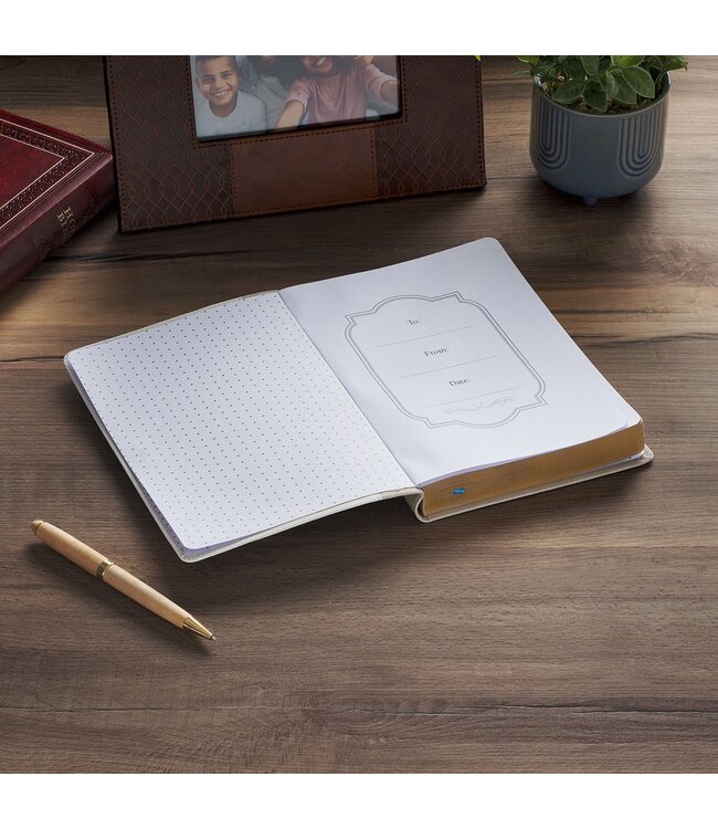 Everything Beautiful Cream Floral Faux Leather Classic Journal - Ecclesiastes 3:11 | 仿皮面筆記本