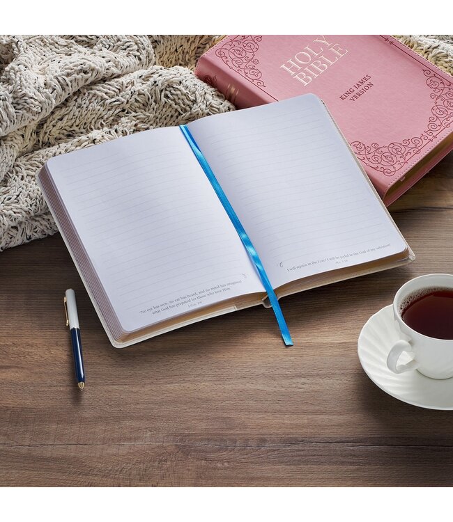 Everything Beautiful Cream Floral Faux Leather Classic Journal - Ecclesiastes 3:11 | 仿皮面筆記本