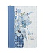 Love Blue Floral Tile Faux Leather Journal with Zipper Closure - John 3:16 | 拉鍊式仿皮面筆記本