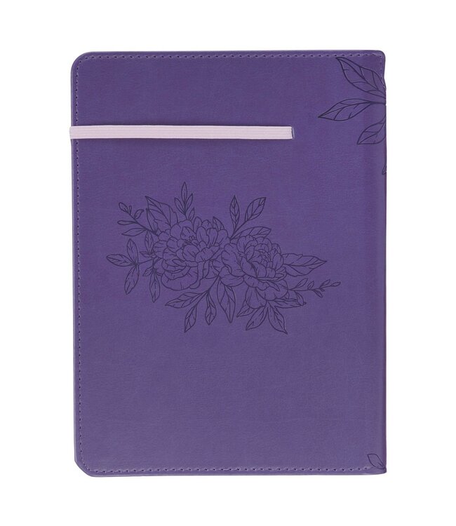 Noble Things Purple Faux Leather Classic Journal with Pen Holder - Proverbs 31:29 | 仿皮經典日記本 (附筆套)