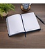 Give Thanks Blue Floral Faux Leather Classic Journal - 1 Thessalonians 5:16-17 | 仿皮面筆記本