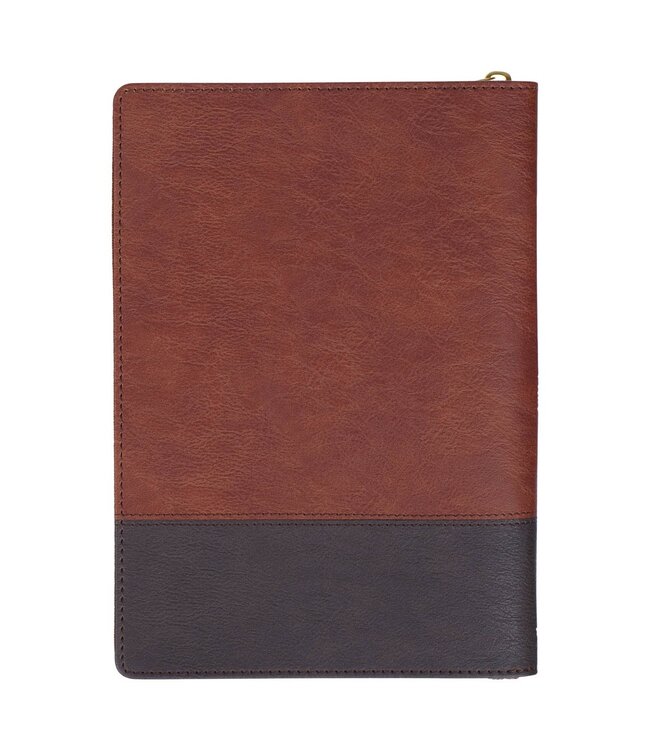 I Have Made You Brown Journal with Zipper Closure - Isa 46:4 | 拉鍊式仿皮面筆記本