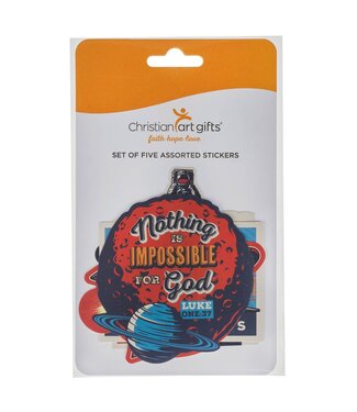 Christian Art Gifts Be Brave Sticker Set - Joshua 1:9 | 防水貼紙套裝