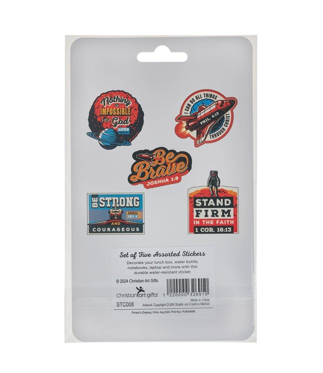 Be Brave Sticker Set - Joshua 1:9 | 防水貼紙套裝