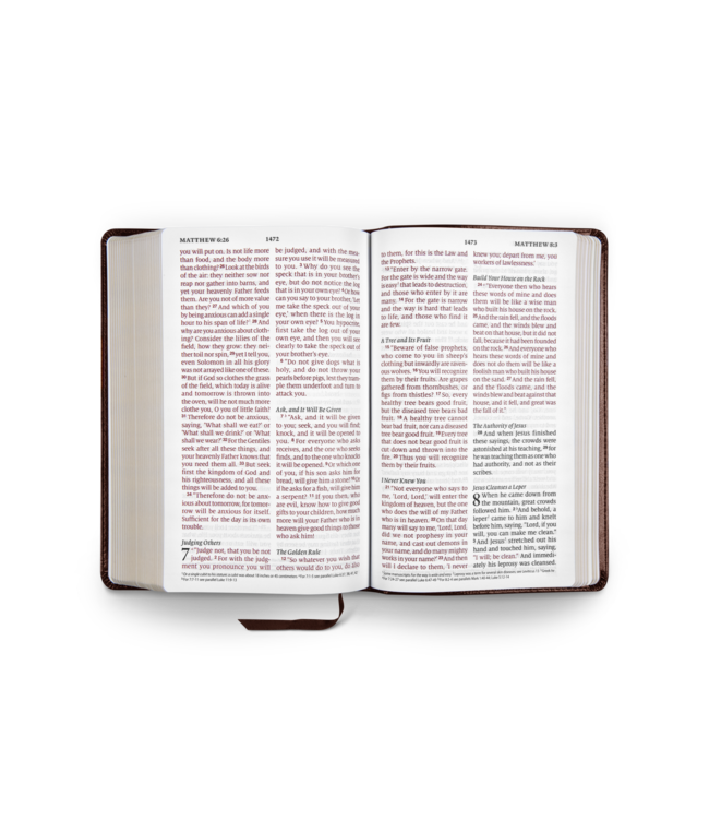 ESV Large Print Personal Size Bible, Red Letter - TruTone, Chestnut