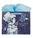 Grace Blue Floral Tile Large Landscape Gift Bag - Ephesians 2:8 | 禮物袋——大