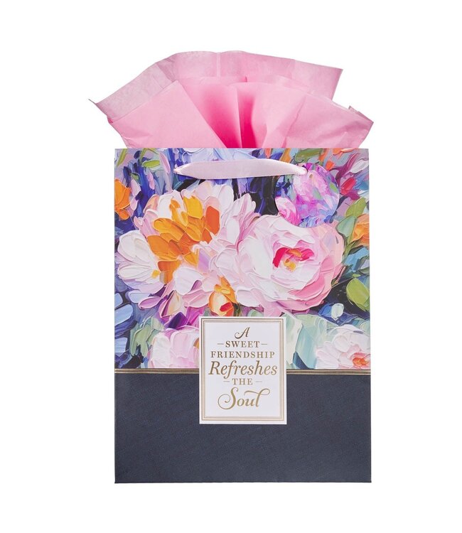 Sweet Friendship Watercolor Garden Large Portrait Gift Bag | 禮物袋——大