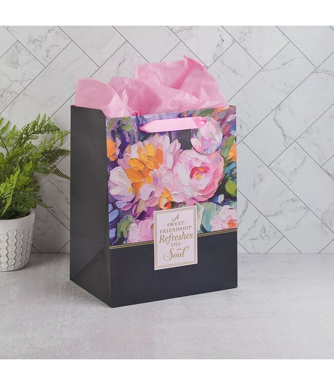 Sweet Friendship Watercolor Garden Large Portrait Gift Bag | 禮物袋——大