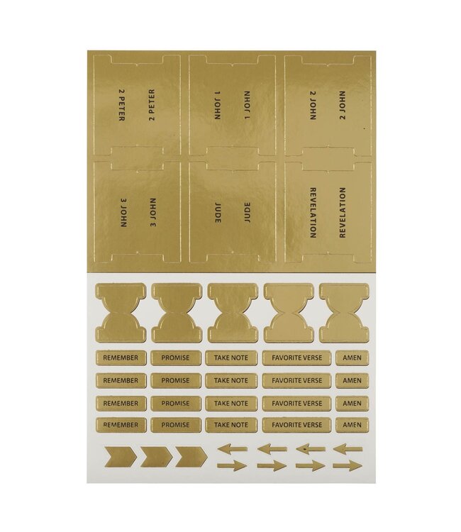 Bible Indexing Tabs for Gold Gilt-edged Bibles