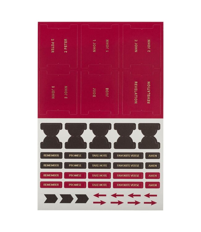 Black and Red Old and New Testament Bible Indexing Tabs
