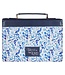 Trust in the Lord Blue Botany Faux Leather Bible Cover - Proverbs 3:5 | 仿皮拉鏈聖經套
