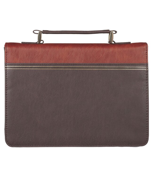 Have Made You Two-tone Brown Faux Leather Classic Bible Cover - Isaiah 46:4 | 仿皮拉鏈聖經套