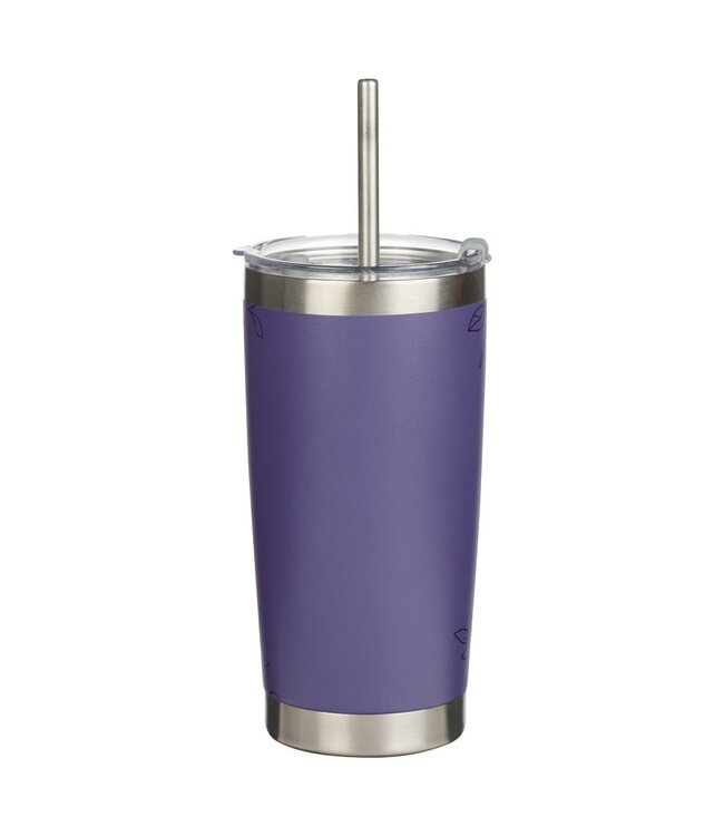 Noble Things Lavender Floral Stainless Steel Tumbler - Proverbs 31:29 | 不銹鋼旅行杯