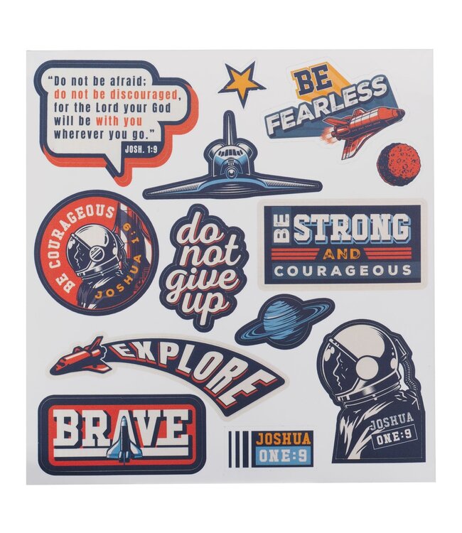 Strong and Courageous Blue Stainless Steel Water Bottle - Joshua 1:9 | 不銹鋼保溫水壺