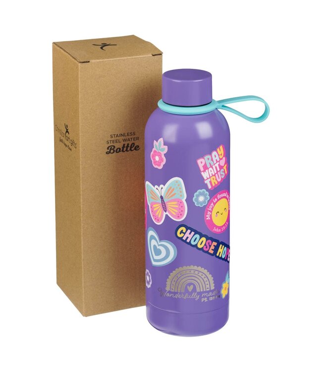 Wonderfully Made Stainless Steel Water Bottle with Stickers - Psalm 139:14 | 不銹鋼保溫水壺