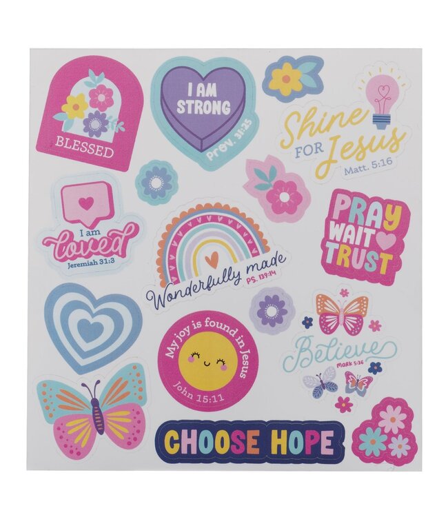 Wonderfully Made Stainless Steel Water Bottle with Stickers - Psalm 139:14 | 不銹鋼保溫水壺