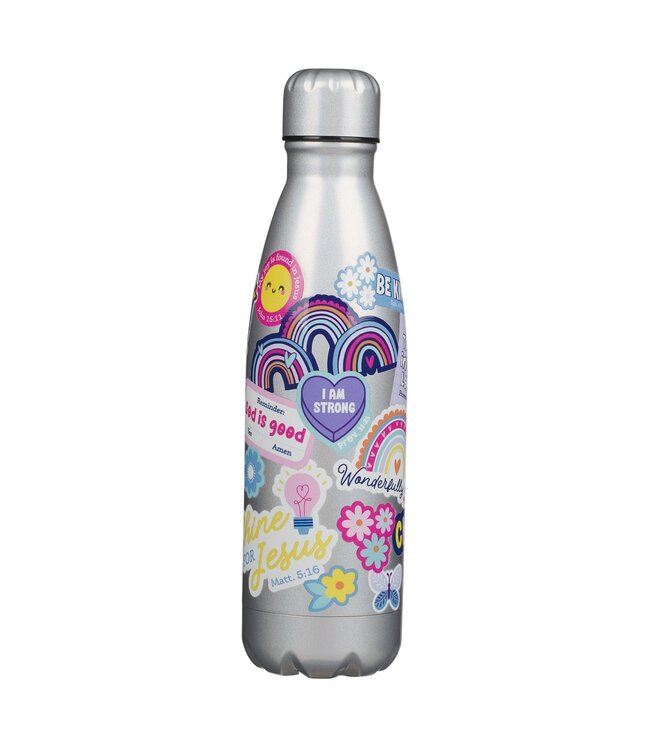 Shine for Jesus Silver Stainless Steel Water Bottle | 不銹鋼保溫水壺
