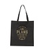 The Plans Black Reusable Non-woven Shopping Tote Bag - Jeremiah 29:11 | 不織布環保袋