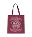 Amazing Grace Burgundy Reusable Non-woven Shopping Tote Bag | 不織布環保袋