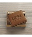 Be Strong and Steadfast Chestnut Brown Full Grain Leather Wallet - Deuteronomy 31:6 | 真皮皮革錢包