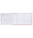 Pink Floral Mr. & Mrs. Medium Faux Leather Wedding Guest Book - 1 John 4:19 | 仿皮婚禮嘉賓留言簿