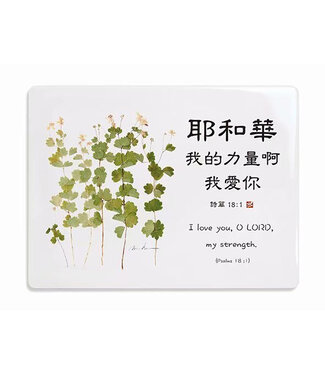 信望愛書房 Faith Hope Love Bookstore 經文牌飾品 C2006 耶和華我的力量啊