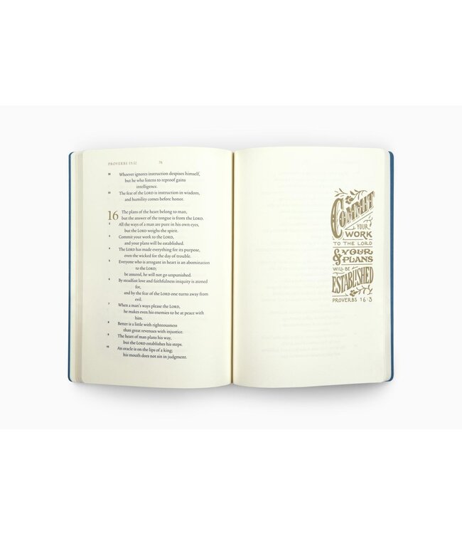 ESV Illuminated Scripture Journal: Proverbs-Blue Softcover