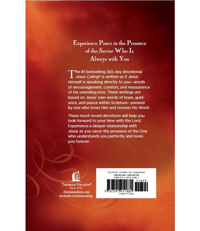 Jesus Calling, Padded Hardcover, with Scripture References: Enjoying Peace in His Presence (A 365-Day Devotional)