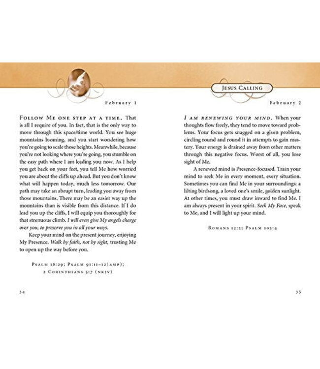 Jesus Calling, Padded Hardcover, with Scripture References: Enjoying Peace in His Presence (A 365-Day Devotional)