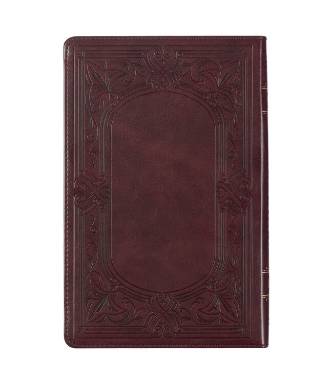 Dark Brown Faux Leather King James Version Deluxe Gift Bible with Thumb Index