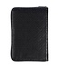 Black Faux Leather King James Version Pocket Bible with Zippered Closure