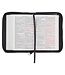Black Faux Leather King James Version Pocket Bible with Zippered Closure