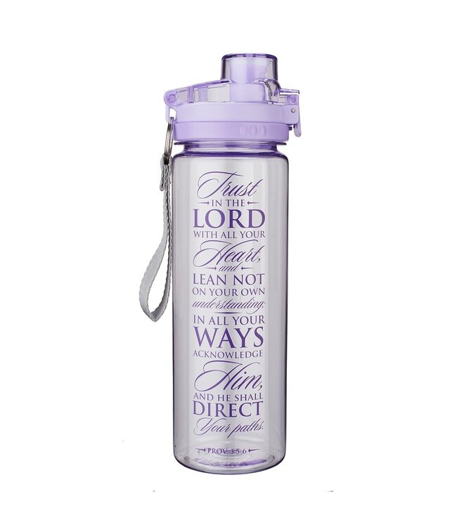 Trust in the Lord Purple BPA-free Plastic Water Bottle | 塑膠便攜水瓶