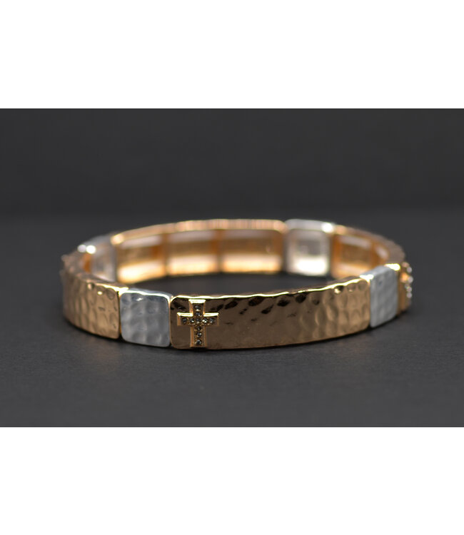 Meaningful Bracelets - Gold/Silver Cross | 深意手鐲——金銀十字架