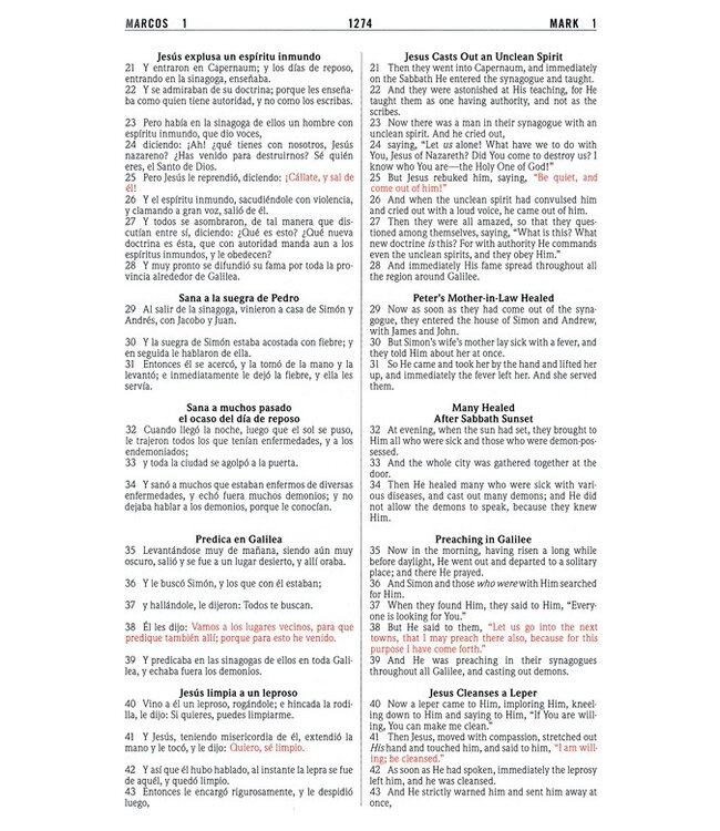 Biblia Bilingüe RVR 1960-NKJV, Enc. Dura (RVR 1960-NKJV Bilingual Bible, Hardcover)