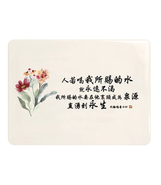 信望愛書房 Faith Hope Love Bookstore 經文牌飾品 C2045 人若喝我所賜的水