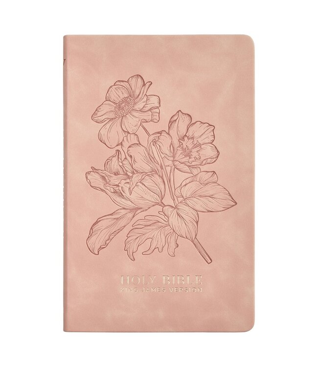 Dusty Pink Floral Faux Leather King James Version Gift Edition Bible